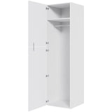 Multi-Living XL Bøjleskab i bredde 60 cm med hylde, bøjlestang og to-delt låge