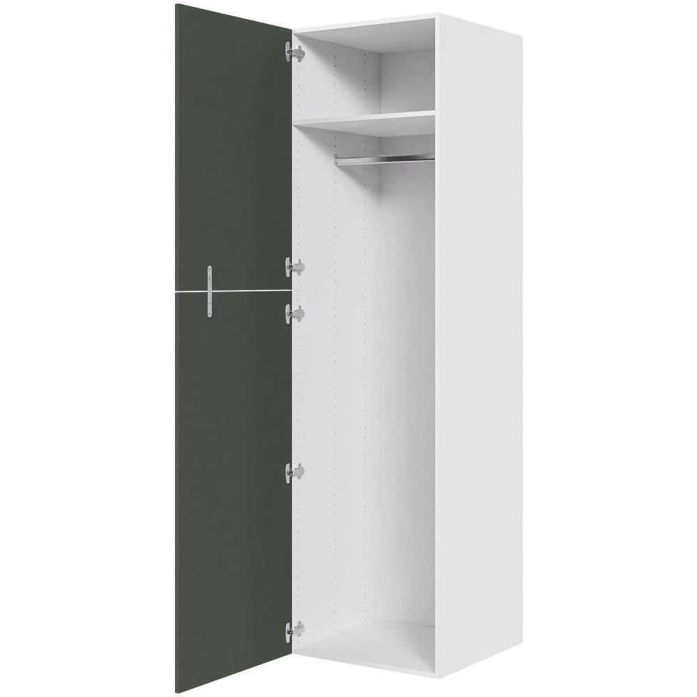 Multi-Living XL Bøjleskab i Cibo Verde 120 H: 214,4 cm D: 58,0 cm B: 60 cm - med hylde, metalbøjlestang og låger