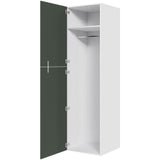 Multi-Living XL Bøjleskab i Cibo Verde 120 H: 214,4 cm D: 58,0 cm B: 60 cm - med hylde, metalbøjlestang og låger