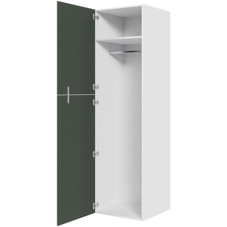 Multi-Living XL Bøjleskab i Cibo Verde 120 H: 214,4 cm D: 58,0 cm B: 60 cm - med hylde, metalbøjlestang og låger