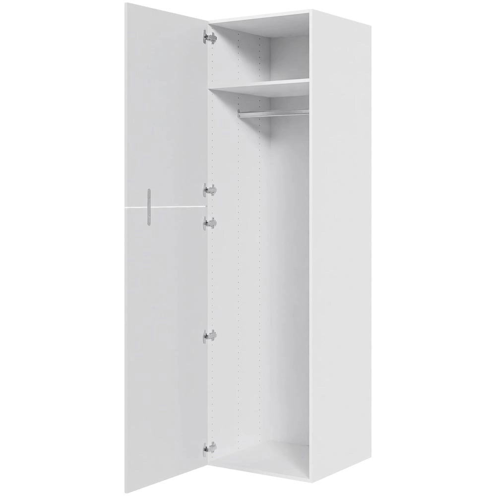 Multi-Living Ekstra højt bøjleskab i Romantik H: 214,4 cm D: 60,0 cm - 2-delt låge inklusiv 1 hylde samt 1 oval bøjlestang - Bredde: 60 cm