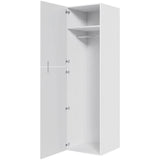 Multi-Living Ekstra højt bøjleskab i Romantik H: 214,4 cm D: 60,0 cm - 2-delt låge inklusiv 1 hylde samt 1 oval bøjlestang - Bredde: 60 cm