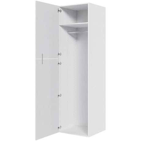 Multi-Living Ekstra højt bøjleskab i Romantik H: 214,4 cm D: 60,0 cm - 2-delt låge inklusiv 1 hylde samt 1 oval bøjlestang - Bredde: 60 cm