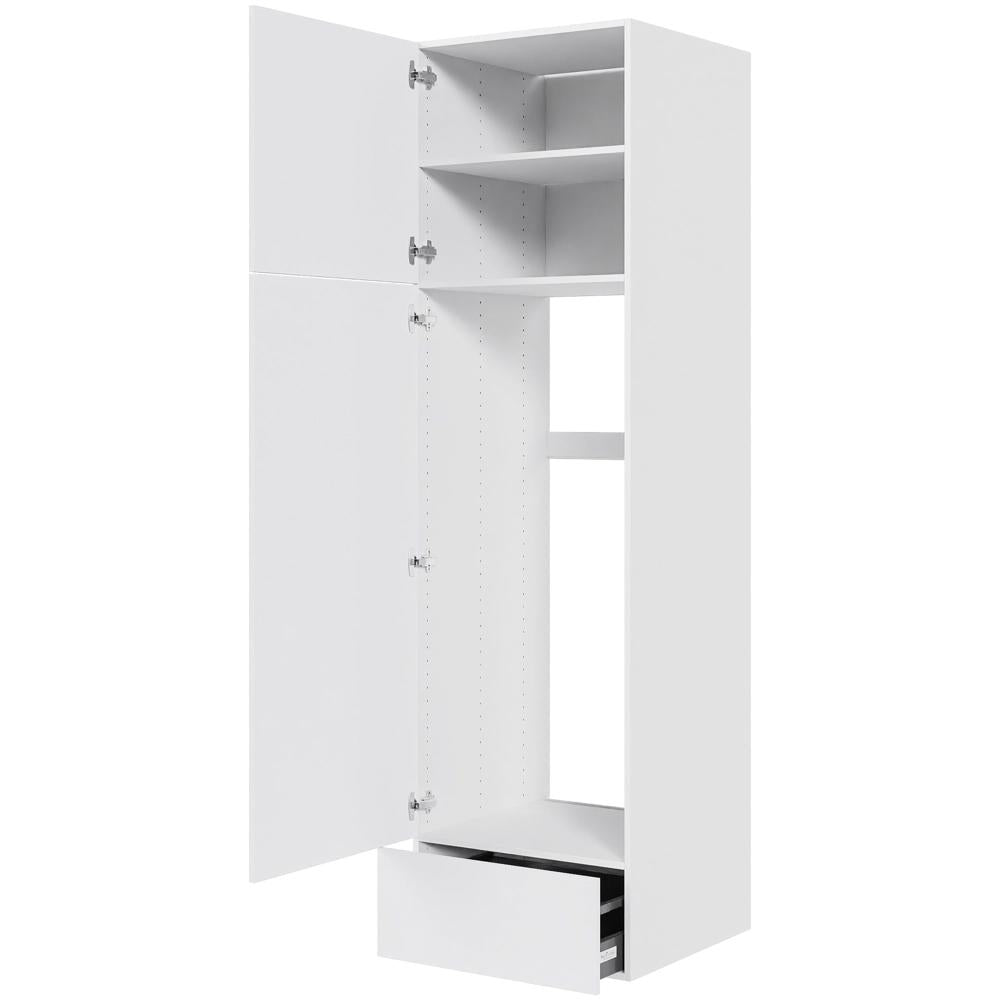 Multi-Living XL Indbygningsskab til køl 60 cm med toplåge, skuffe og låge med fuldudtræk