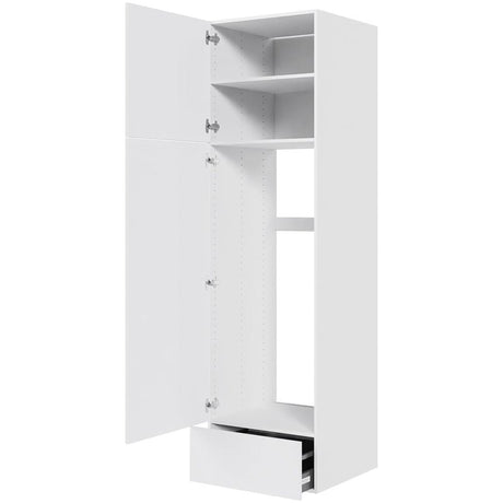 Multi-Living XL Indbygningsskab til køl 60 cm med toplåge, skuffe og låge med fuldudtræk