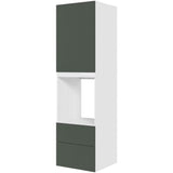 Multi-Living XL Indbygningsskab til ovn/microovn i Cibo Verde 120 H: 214,4 cm D: 58,0 cm B:60 cm - med låge, skuffer, deludtræk og softluk