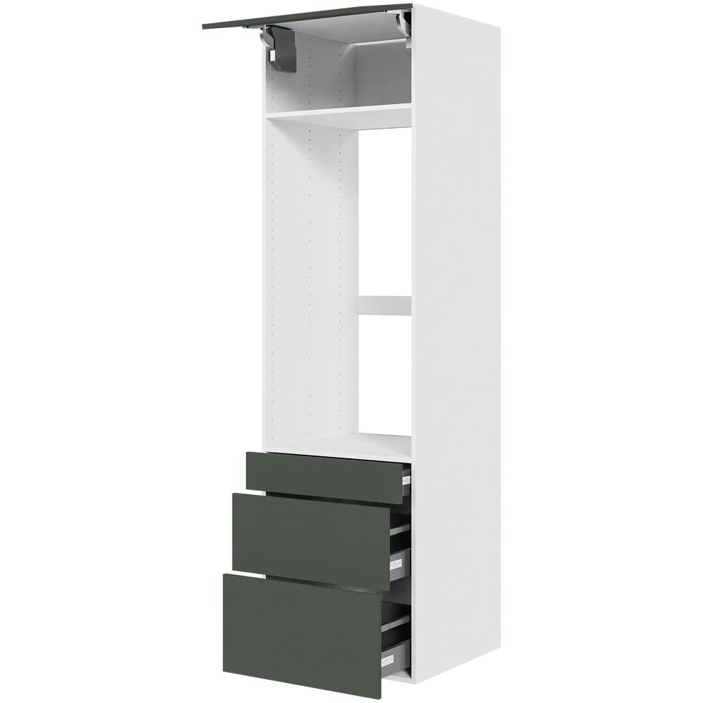 Multi-Living XL Indbygningsskab til ovn/micro i Cibo Verde 120 H: 214,4 cm D: 58,0 cm B: 60 cm - med fuldudtræk og softluk