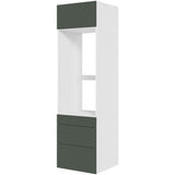 Multi-Living XL Indbygningsskab til ovn/micro i Cibo Verde 120 H: 214,4 cm D: 58,0 cm B: 60 cm - med fuldudtræk og softluk
