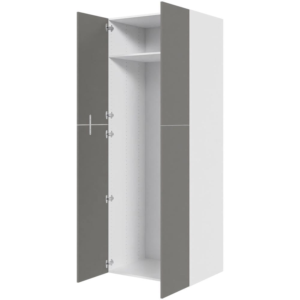 Multi-Living Ekstra højt tomt skab i Cibo Grigio 128 H: 214,4 cm D: 60,0 cm - 2-delt låge - Bredde: 80 cm