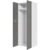 Multi-Living Ekstra højt tomt skab i Cibo Grigio 128 H: 214,4 cm D: 60,0 cm - 2-delt låge - Bredde: 80 cm