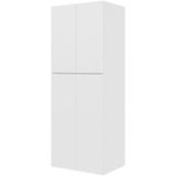 Multi-Living Ekstra højt hyldeskab i Malet Hvid Front H: 214,4 cm D: 60,0 cm - 2 delt låge inklusiv 5 hylder - Bredde: 80 cm