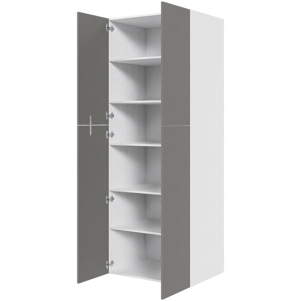 Multi-Living Ekstra højt hyldeskab i Cibo Grigio H: 214,4 cm D: 60,0 cm - 2 delt låge inklusiv 5 hylder - Bredde: 80 cm