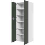 Multi-Living Køkken XL Hyldeskab i Cibo Verde 120 H: 214,4 cm D: 58,0 cm B:80 cm - med 2 todelte låger og 5 hylder