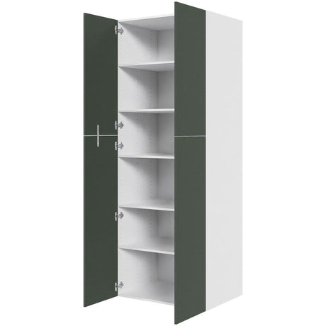 Multi-Living Køkken XL Hyldeskab i Cibo Verde 120 H: 214,4 cm D: 58,0 cm B:80 cm - med 2 todelte låger og 5 hylder