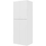 Multi-Living Malet Hvid Front XL Bøjleskab 80 cm med hylde, bøjlestang og to-delte låger