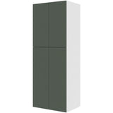 Multi-Living XL Bøjleskab i Cibo Verde 120 H: 214,4 cm D: 58,0 cm B: 80 cm - med hylde, metalbøjlestang og todelte låger