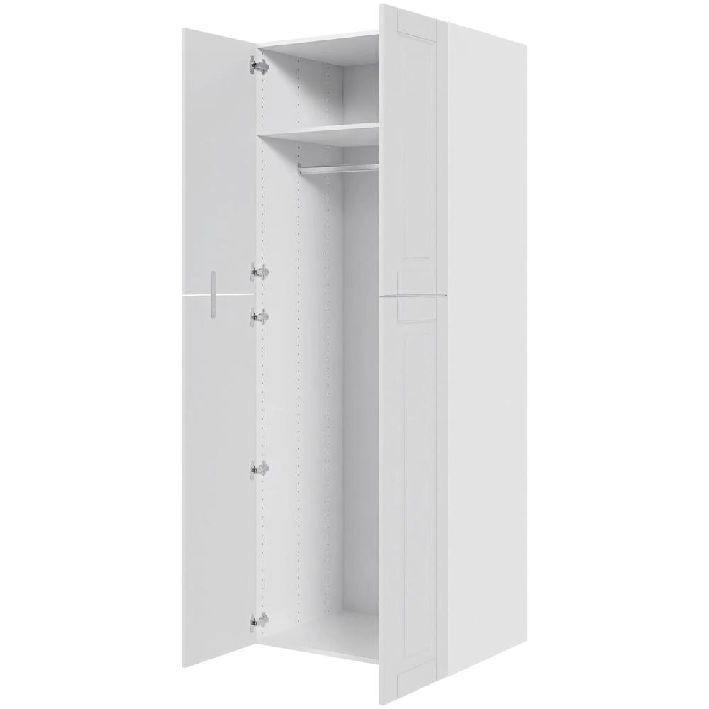 Multi-Living Ekstra højt bøjleskab i Romantik H: 214,4 cm D: 60,0 cm - 2-delt låge inklusiv 1 hylde samt 1 oval bøjlestang - Bredde: 80 cm