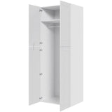 Multi-Living Ekstra højt bøjleskab i Romantik H: 214,4 cm D: 60,0 cm - 2-delt låge inklusiv 1 hylde samt 1 oval bøjlestang - Bredde: 80 cm