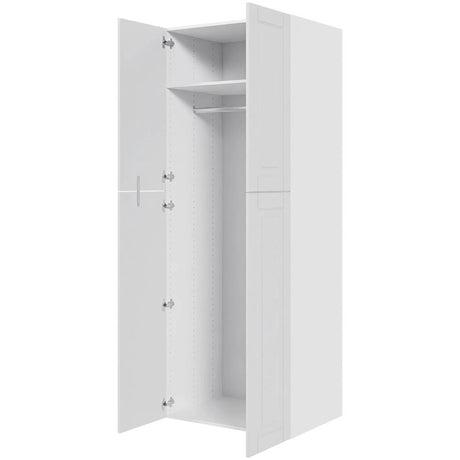 Multi-Living Ekstra højt bøjleskab i Romantik H: 214,4 cm D: 60,0 cm - 2-delt låge inklusiv 1 hylde samt 1 oval bøjlestang - Bredde: 80 cm