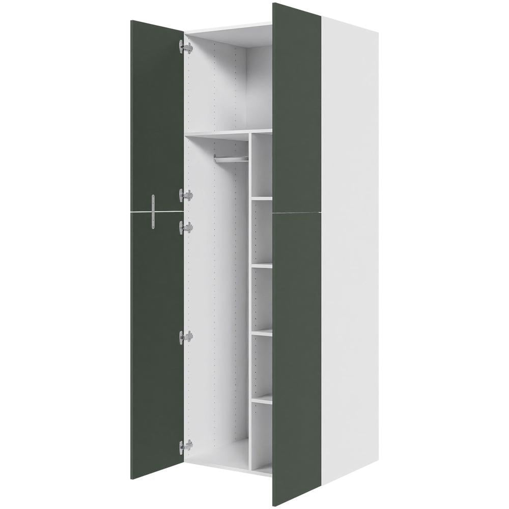 Multi-Living XL Combiskab i Cibo Verde 120 H: 214,4 cm D: 58,0 cm B: 80 cm - med 4 hylder og metalbøjlestang