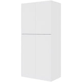 Multi-Living Køkken ekstra højt hyldeskab i Hvid Front H: 214,4 cm D: 60,0 cm med 2 delt låge inklusiv 5 hylder - Bredde: 100 cm