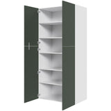 Multi-Living Køkken XL Hyldeskab i Cibo Verde 120 H: 214,4 cm D: 58,0 cm B:100 cm - med 2 todelte låger og 5 hylder
