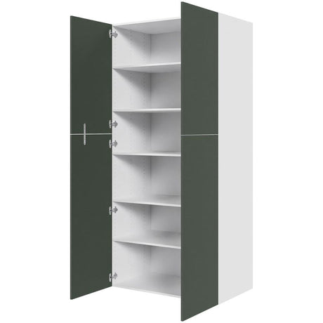 Multi-Living Køkken XL Hyldeskab i Cibo Verde 120 H: 214,4 cm D: 58,0 cm B:100 cm - med 2 todelte låger og 5 hylder