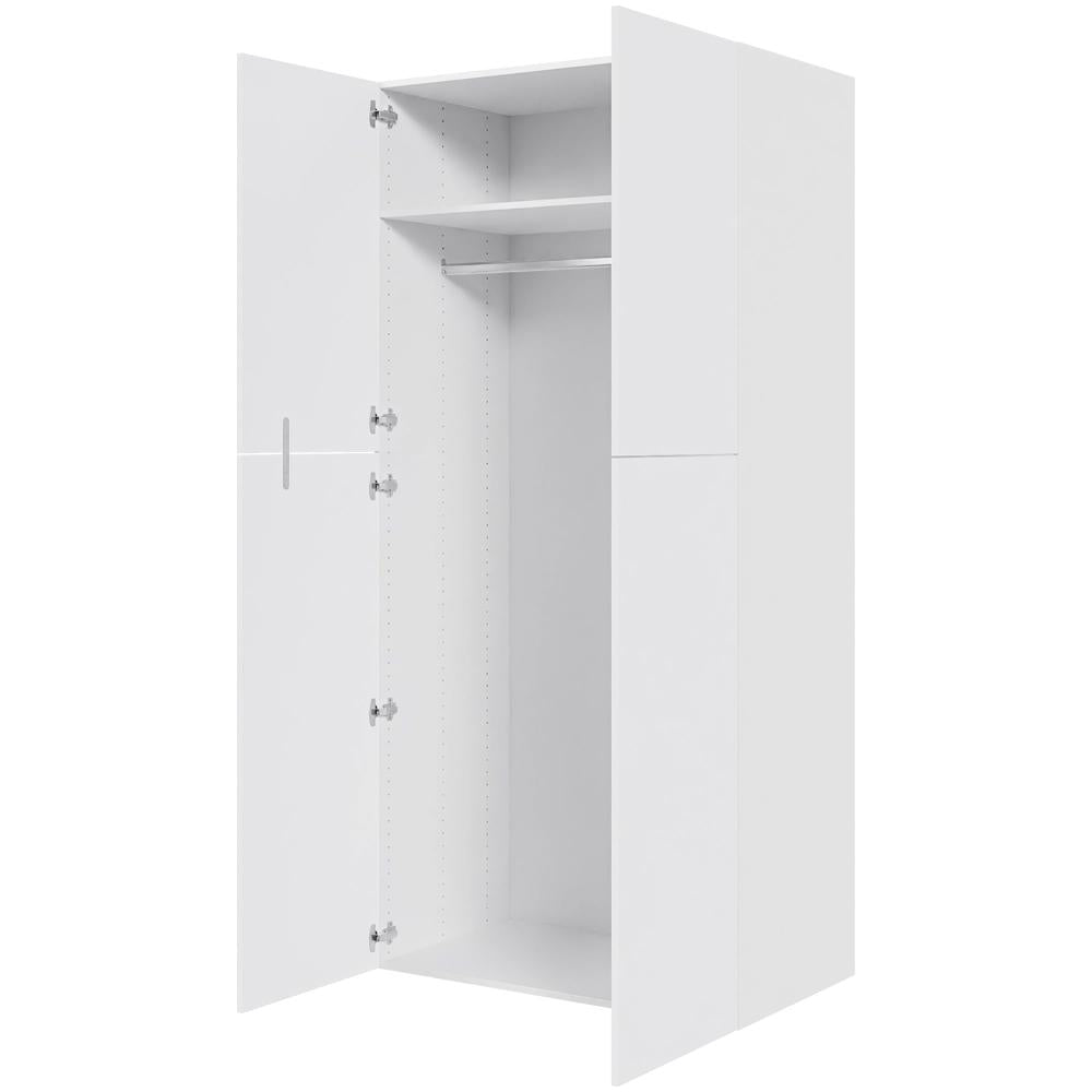 Multi-Living XL Bøjleskab i bredde 100 cm med hylde, bøjlestang og to-delte låger