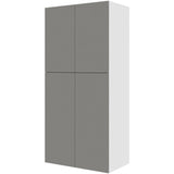 Multi-Living Ekstra højt bøjleskab i Cibo Grigio H: 214,4 cm D: 60,0 cm - 2-delt låge inklusiv 1 hylde samt 1 oval bøjlestang - Bredde: 100 cm