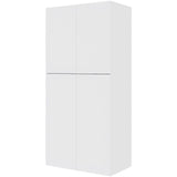 Multi-Living Ekstra højt combiskab i Hvid Front H: 214,4 cm D: 60,0 cm - 2 låger inklusiv 4 hylde samt 1 oval bøjlestang i bredde: 100 cm