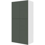 Multi-Living XL Combiskab i Cibo Verde 120 H: 214,4 cm D: 58,0 cm B: 100 cm - med 4 hylder og metalbøjlestang
