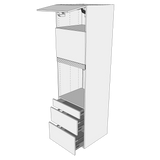 Multi-Living XL Indbygningsskab til ovn og skjult micro i Cibo Verde 120 H: 214,4 cm D: 58,0 cm B: 60 cm - med fuldudtræk og softluk