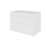 Multi-Living Køkken skuffeskab i Hvid Front H: 70,4 cm D: 60,0 cm - 3 skuffer fuldtudtræk og softluk - Bredde: 100 cm