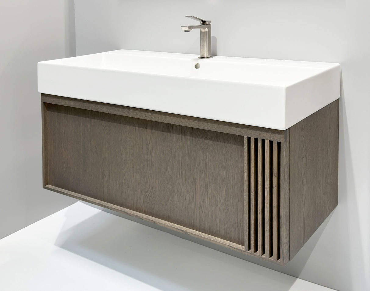 Nordskab vaskeskab 80 cm – Røget Eg finér