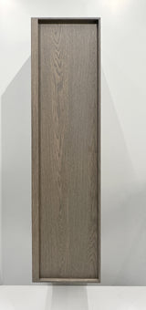 Badhøjskab fra Nordskab i røget eg finer - B 352 x H 1500 x D 367 mm - vendbar låge