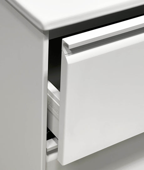 Nordskab Vaskeskab med 2 skuffer – 100 cm (Matt Hvid)