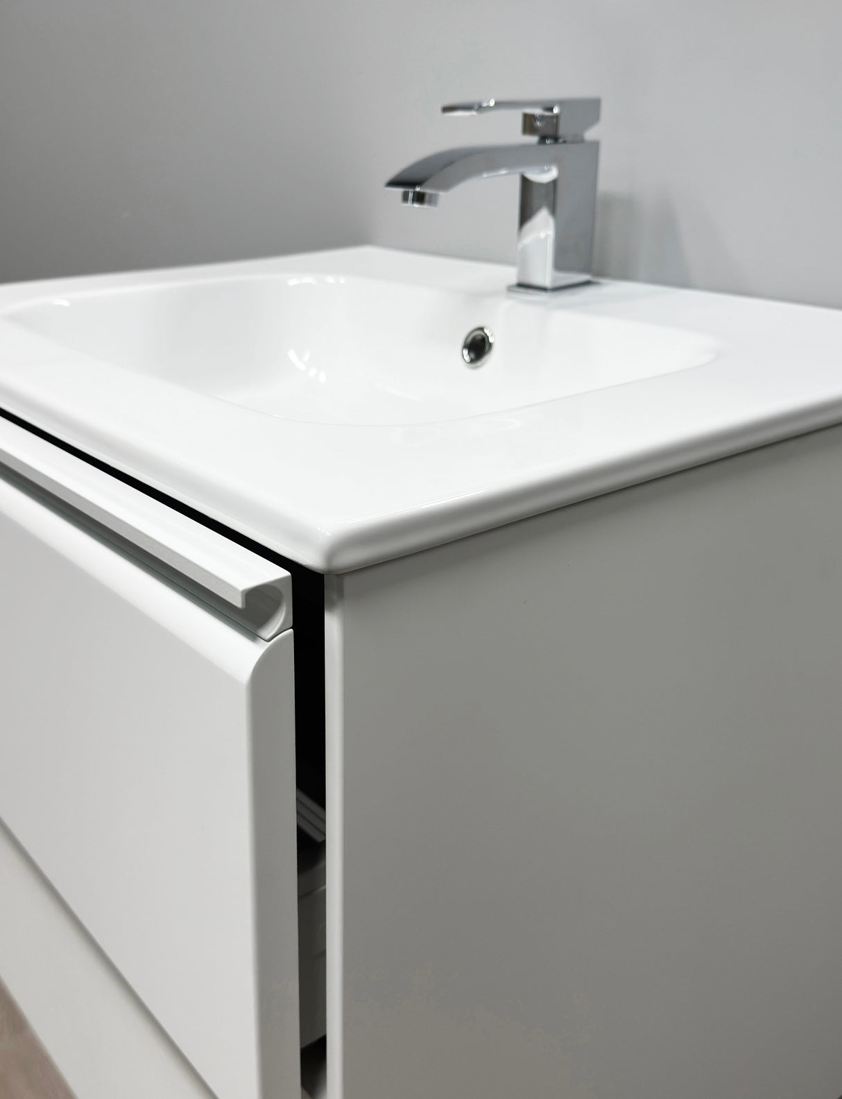 Nordskab Vaskeskab med 2 skuffer – 100 cm (Matt Hvid)