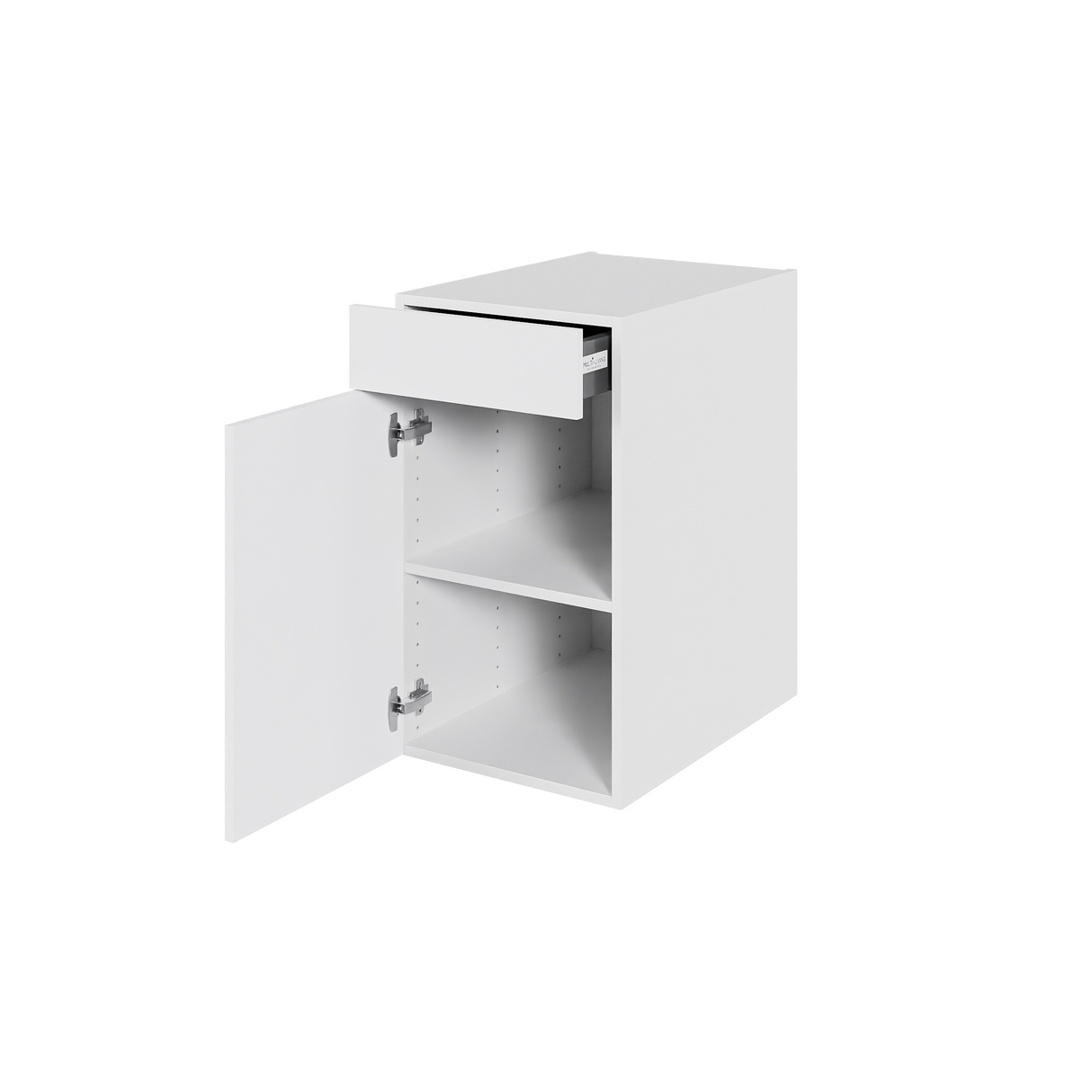 Multi-Living Køkken hyldeskab i Hvid Front H: 70,4 cm D: 60,0 cm - 1 låge & skuffe fuldudtræk og softluk - Bredde: 40 cm