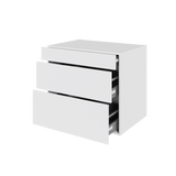 Multi-Living Køkken skuffeskab i Hvid Front H: 70,4 cm D: 60,0 cm - 3 skuffer fuldtudtræk og softluk - Bredde: 80 cm