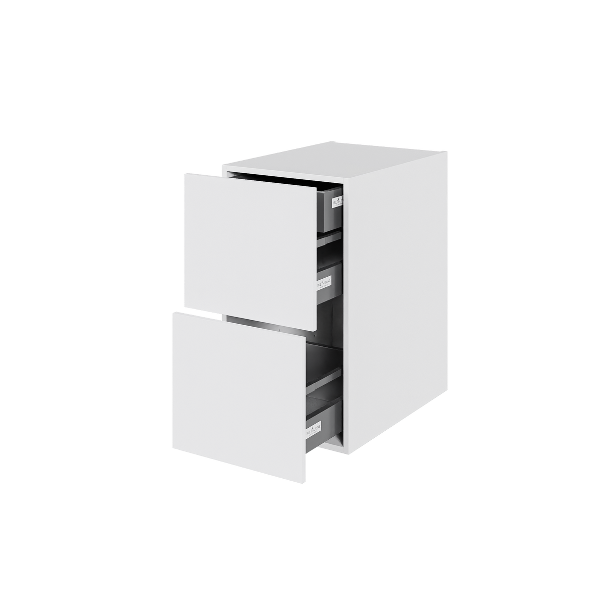 Multi-Living 2 skuffelook - HQ skuffeskab 40 cm med 2 skuffer og indvendig bakke med fuldudtræk