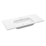 Nordskab badbordplade i porcelæn - bredde 101 cm x dybde 46 cm med hanehul