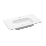 Nordskab badbordplade i porcelæn - bredde 81 cm x dybde 46 cm med hanehul