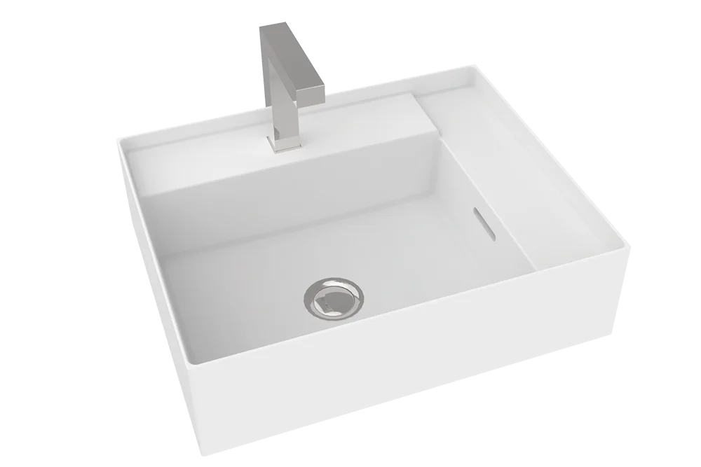 Luzern vask i Hvid mat