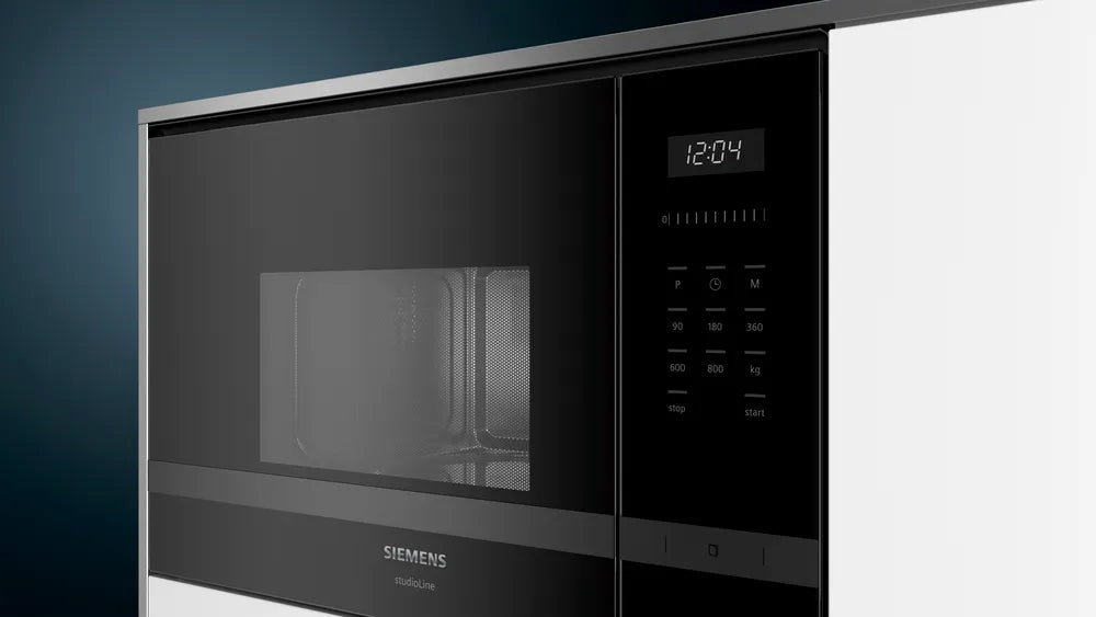 Mikroovn til indbygning 20l - venstre sort - Siemens iQ500 - BF425LMB0