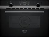 Integreret mikrobølgeovn med varmluft 60 x 45 cm i sort - Siemens iQ500 - CM485AGB1B