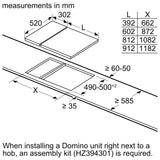 iQ300 Domino glaskeramisk kogeplade 30 cm overflademontering med ramme - ET375FFP1E