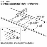 iQ100 Domino induktionskogeplade 30 cm overflademontering med ramme - EH375FBB1E