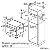 Kompakt ovn med mikro 45l m/disp - Siemens iQ700 - CM924G1B1S - 60x45 cm sort