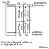iQ300 Integrerbart køle-/fryseskab 177.2 x 54.1 cm glidende hængsel - KI86NVSE0