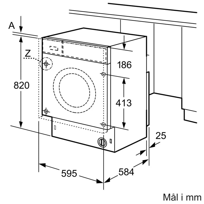 iQ300 Kombineret vask og tør 7/4 kg Indbygget - WK14D322DN